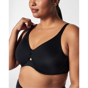 NWT SPANX Black Low Profile Minimizer Unlined Underwire Bra Size 42DD